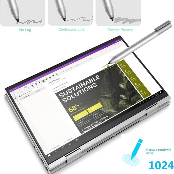 Stylus HP Spectre x360 / Envy / Pavilion Silver Active Pen - NWT - Picture 6 of 16
